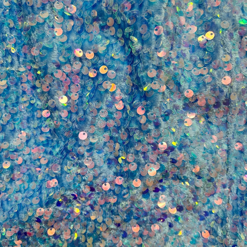 Nasty Gal Premium Velvet Seqiun Bandeau Mini Dress Blue Size 6 - Picture 8 of 9